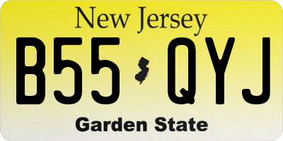 NJ license plate B55QYJ