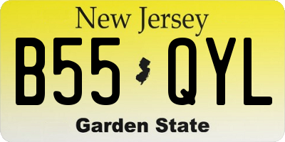 NJ license plate B55QYL
