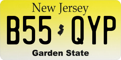 NJ license plate B55QYP