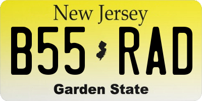 NJ license plate B55RAD