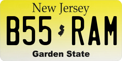 NJ license plate B55RAM