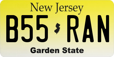 NJ license plate B55RAN