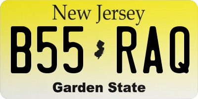 NJ license plate B55RAQ