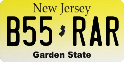 NJ license plate B55RAR