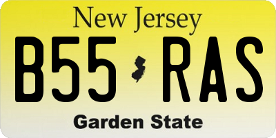 NJ license plate B55RAS