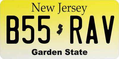 NJ license plate B55RAV