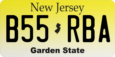 NJ license plate B55RBA
