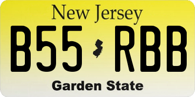 NJ license plate B55RBB