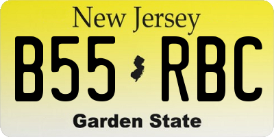 NJ license plate B55RBC