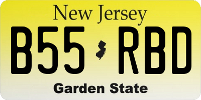 NJ license plate B55RBD