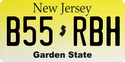 NJ license plate B55RBH