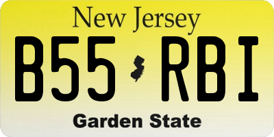 NJ license plate B55RBI