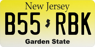 NJ license plate B55RBK