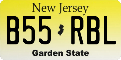 NJ license plate B55RBL