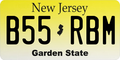 NJ license plate B55RBM