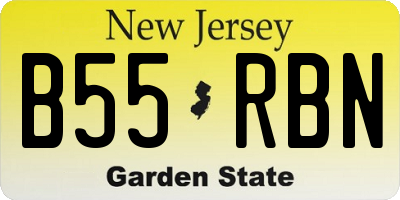 NJ license plate B55RBN