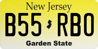 NJ license plate B55RBO