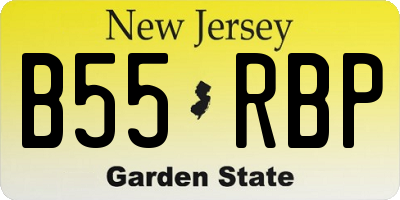 NJ license plate B55RBP