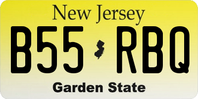 NJ license plate B55RBQ