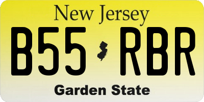 NJ license plate B55RBR