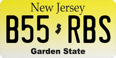 NJ license plate B55RBS