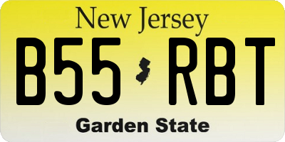 NJ license plate B55RBT