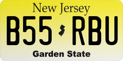 NJ license plate B55RBU