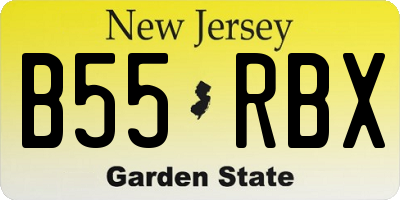 NJ license plate B55RBX