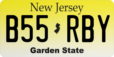 NJ license plate B55RBY