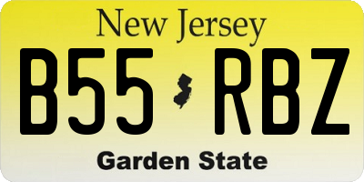 NJ license plate B55RBZ