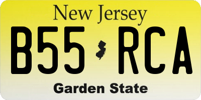 NJ license plate B55RCA
