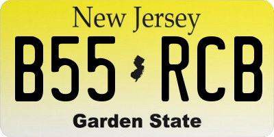 NJ license plate B55RCB