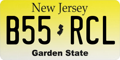 NJ license plate B55RCL