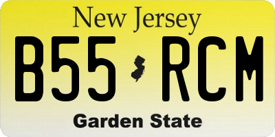 NJ license plate B55RCM