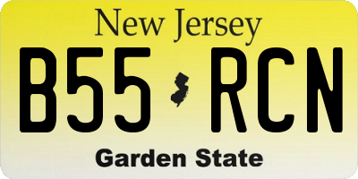 NJ license plate B55RCN