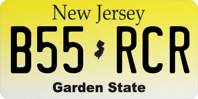 NJ license plate B55RCR