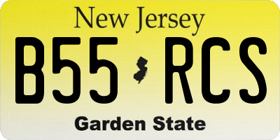 NJ license plate B55RCS