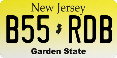 NJ license plate B55RDB