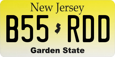 NJ license plate B55RDD