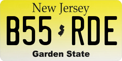 NJ license plate B55RDE