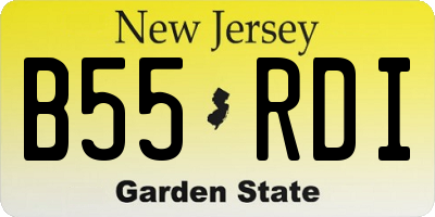 NJ license plate B55RDI