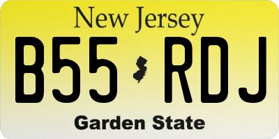 NJ license plate B55RDJ