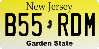 NJ license plate B55RDM