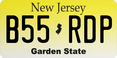 NJ license plate B55RDP