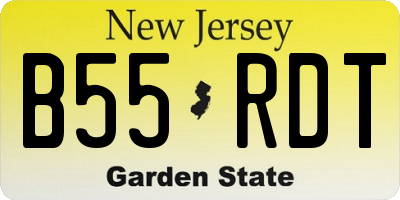 NJ license plate B55RDT
