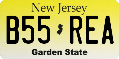NJ license plate B55REA