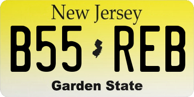 NJ license plate B55REB