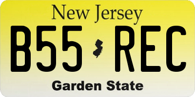 NJ license plate B55REC