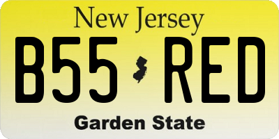 NJ license plate B55RED