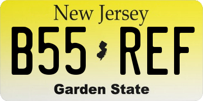 NJ license plate B55REF